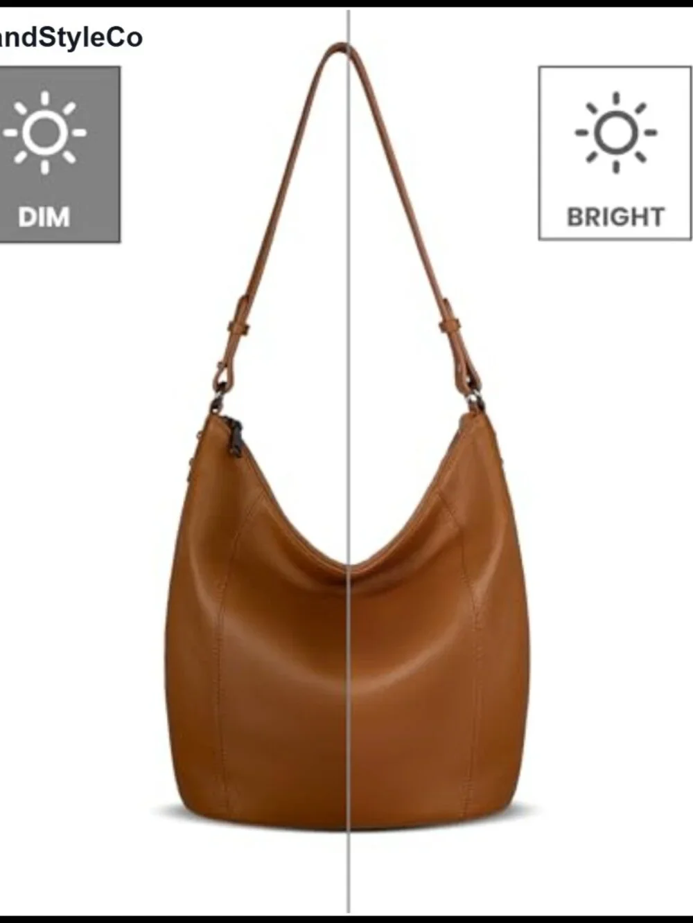 Soft Leather Hobo Shoulder Crossbody Handbag Purse for Women